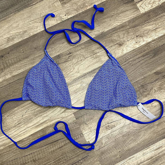Gap Body Triangle Bikini‎ Top Blue Size Xlarge New - Picture 3 of 7